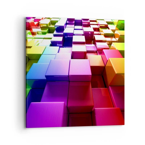 Obraz na płótnie - Op-artowe wespół w zespół - 70x70 cm