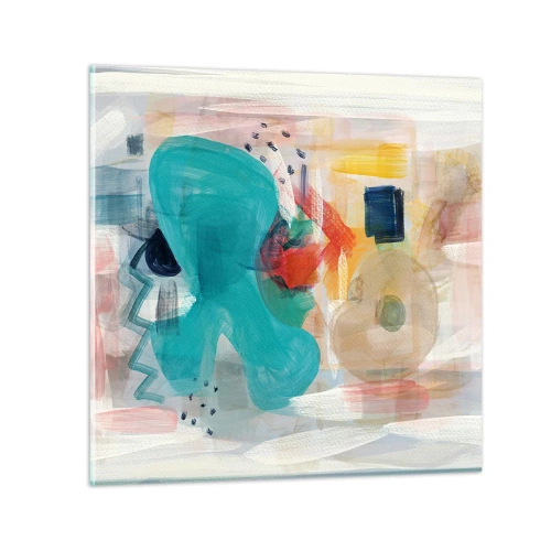 Obraz na szkle - Kolorowa gra - 50x50 cm
