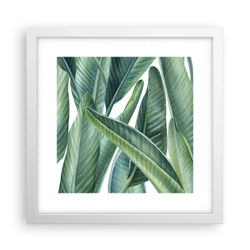 Plakat w białej ramie - Zieleń sama w sobie - 30x30 cm