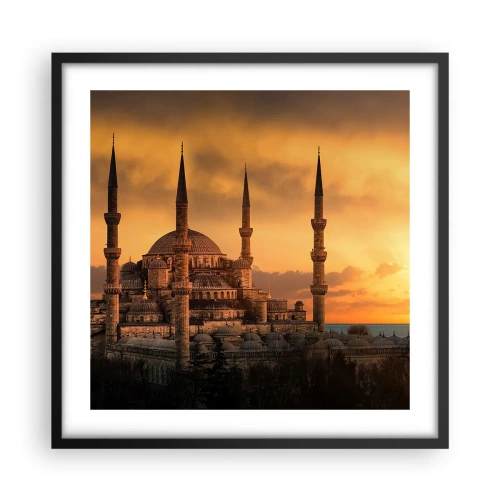 Plakat w czarnej ramie - Bóg jest wielki - 50x50 cm