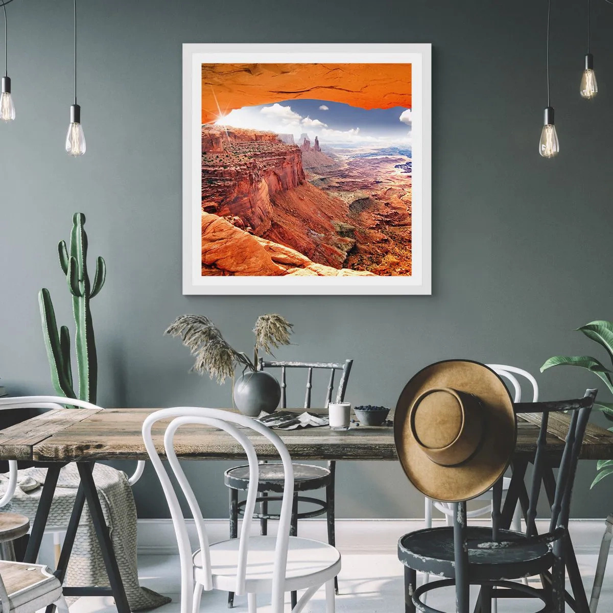 Plakat w białej ramie - Wyrzeźbione przez samą naturę - 40x40 cm