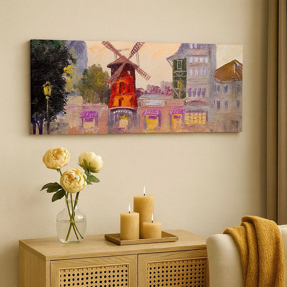 Obraz na płótnie - Paryskie ikony – Moulin Rouge - 100x40 cm