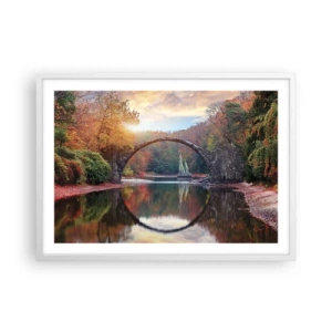 Plakat w białej ramie - Po drugiej stronie lustra - 70x50 cm