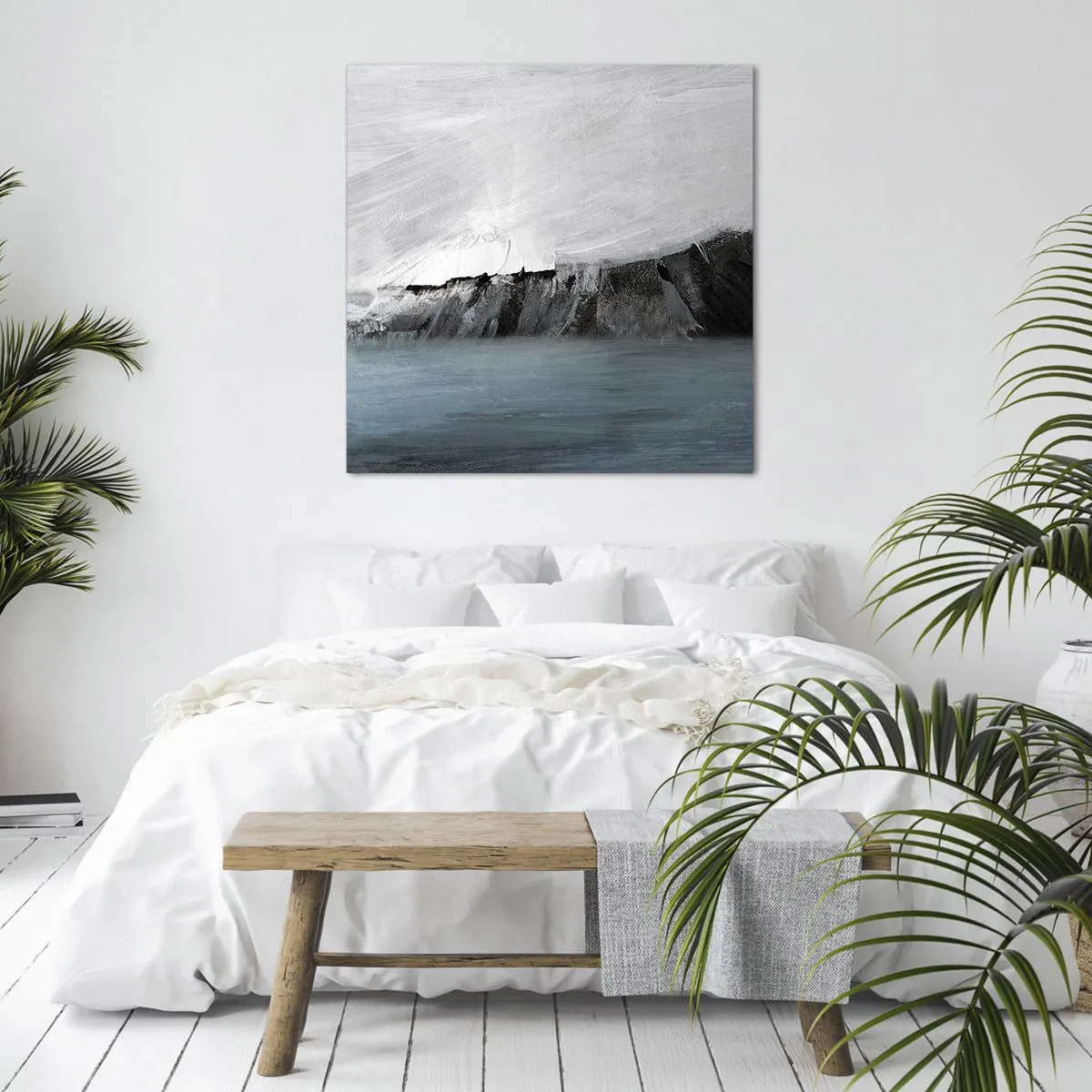 Obraz na płótnie - Woda – ziemia: starcie żywiołów - 60x60 cm