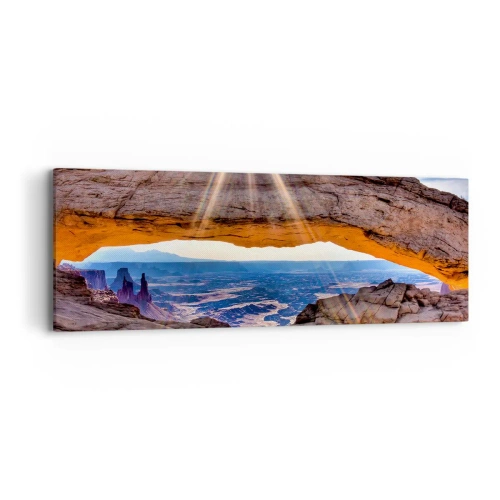 Obraz na płótnie - Przez skalną bramę - 90x30 cm
