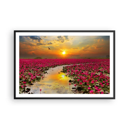 Plakat w czarnej ramie - Tajemne życie jeziora - 91x61 cm