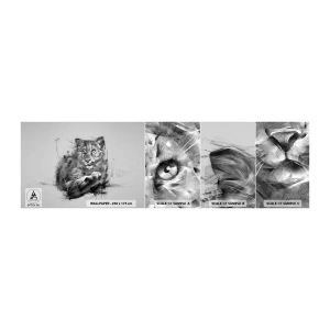 Fototapeta Próbka Samoprzylepna Deluxe Sticker - Tak, słucham uważnie - Pantera, Zwierzęta, Dziki Kot - 100x30 cm