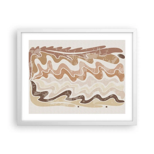 Plakat w białej ramie - Dobra energia – dobre emocje - 50x40 cm