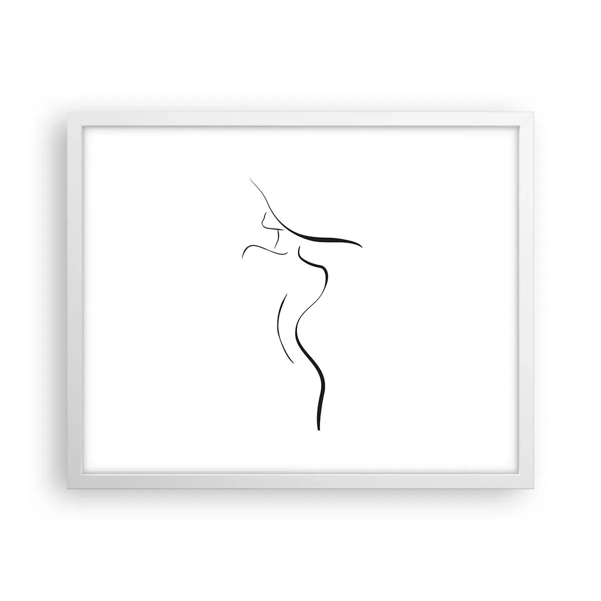 Plakat w białej ramie - Nieuchwytna jak fala - 50x40 cm
