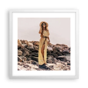 Plakat w białej ramie - Magia kamieni - 40x40 cm