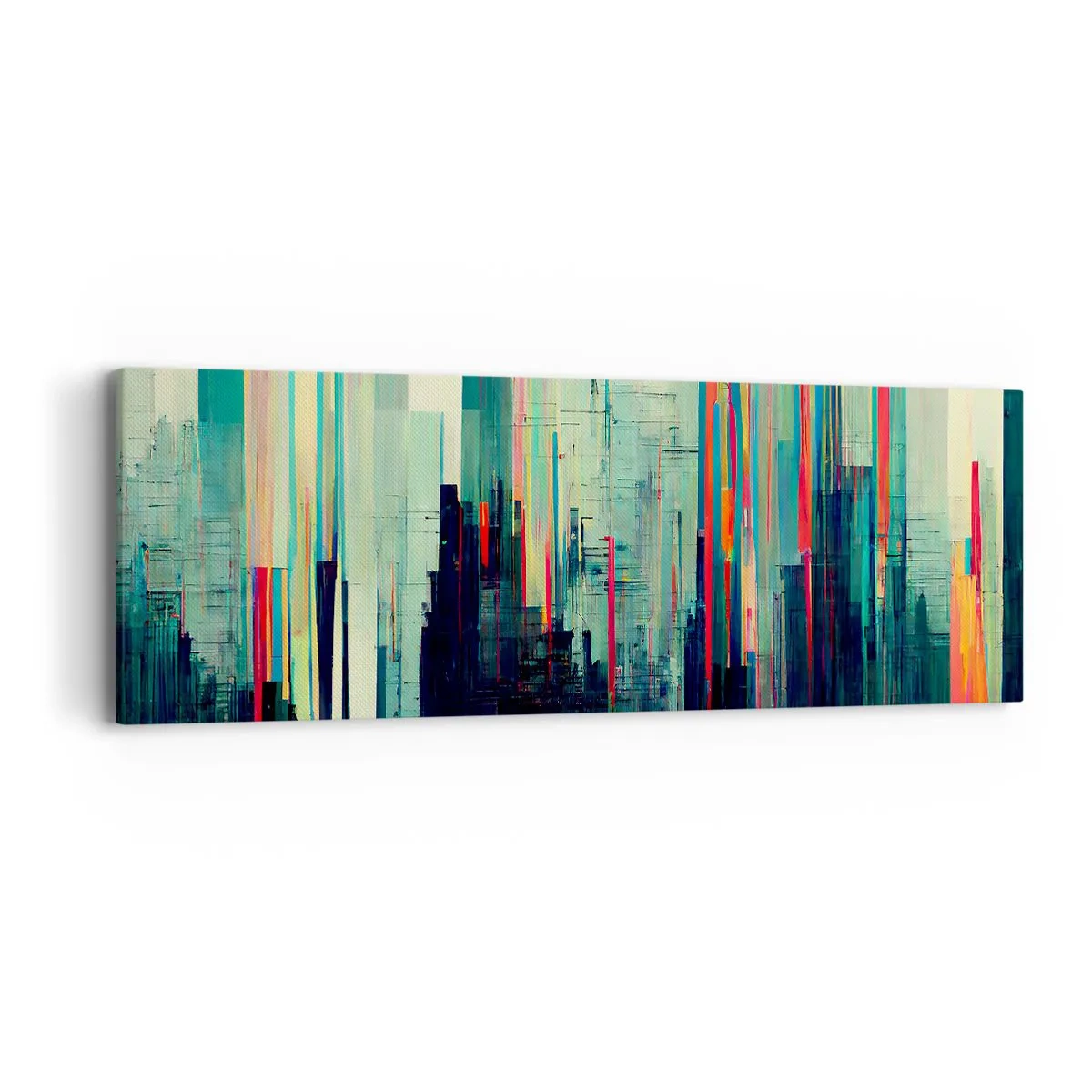 Obraz na płótnie - Futurystyczne miasto - 90x30 cm
