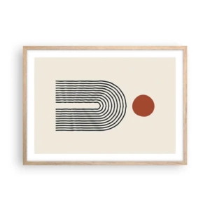 Plakat w ramie jasny dąb - Magnetyzm kształtów i barw - 70x50 cm