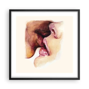 Plakat w czarnej ramie - Jak noc i dzień, ziemia i niebo - 50x50 cm