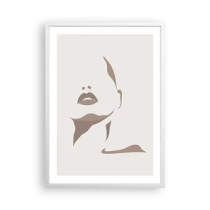 Plakat w białej ramie - Stworzona ze światła i cienia - 50x70 cm