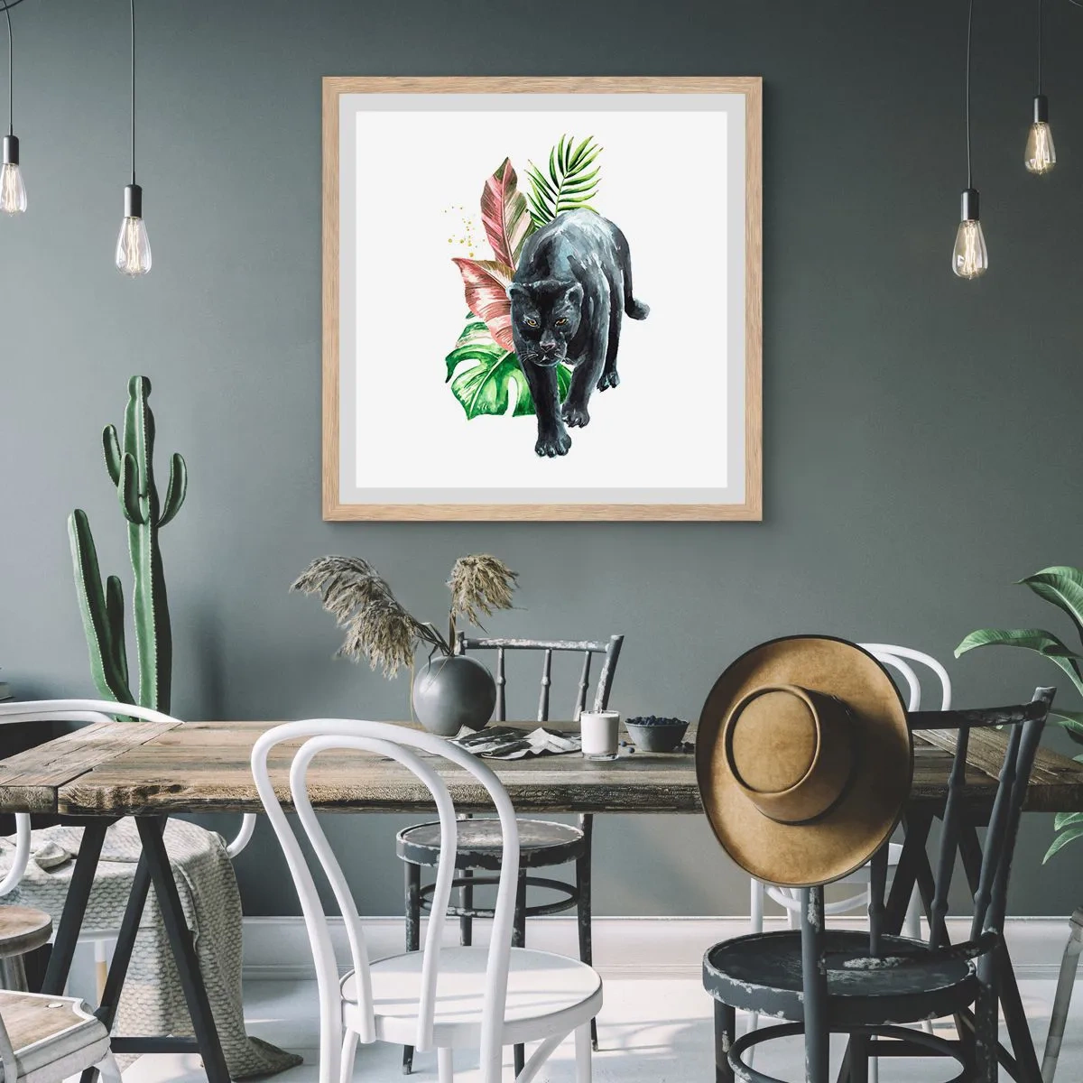 Plakat w ramie jasny dąb - Dzikość serca - 60x60 cm