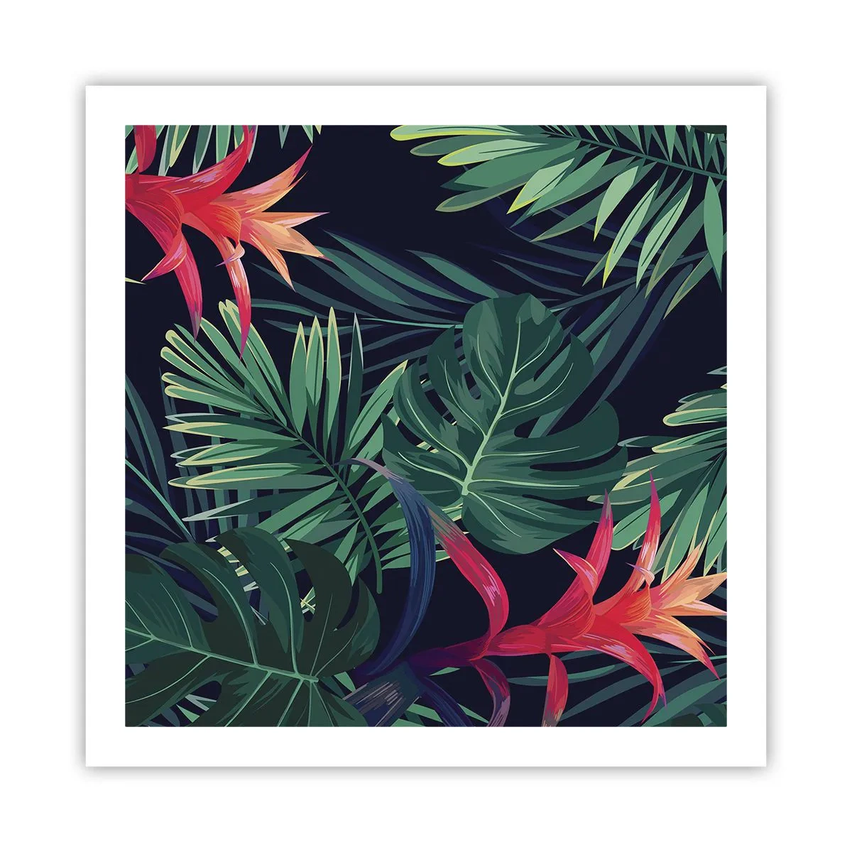 Plakat - Zapłonąć w zieleni - 60x60 cm