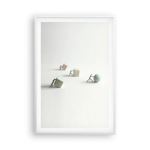 Plakat w białej ramie - Samo życie - 61x91 cm