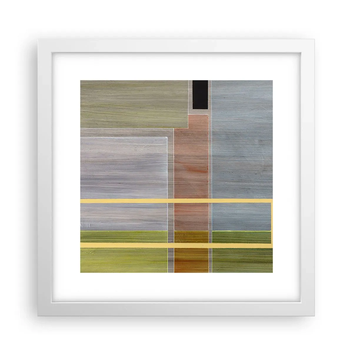 Plakat w białej ramie - Prosto i spokojnie - 30x30 cm
