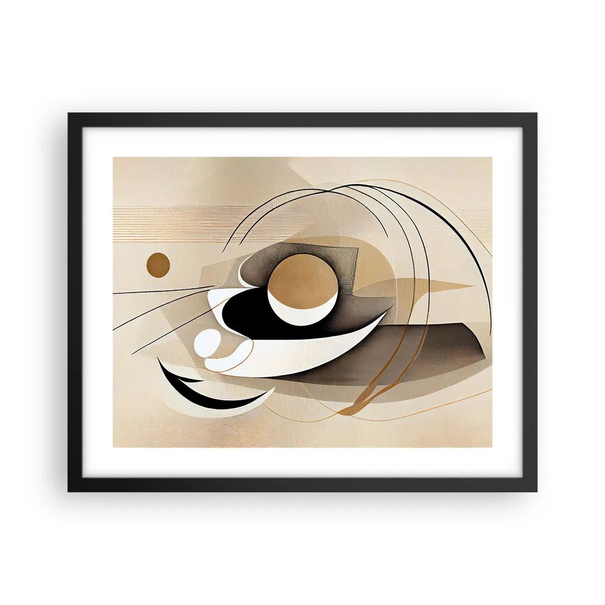 Plakat w czarnej ramie - Kompozycja: istota rzeczy - 50x40 cm