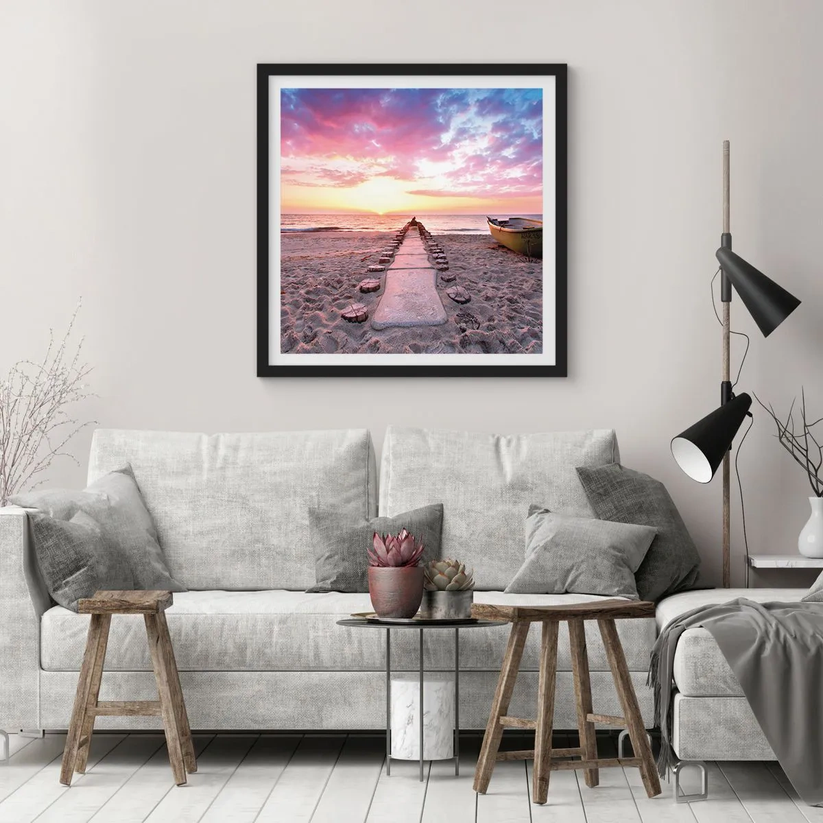 Plakat w czarnej ramie - Chwila głębokiego przeżycia - 40x40 cm