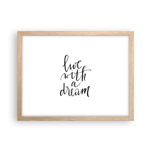 Plakat w ramie jasny dąb - Of course - 40x30 cm