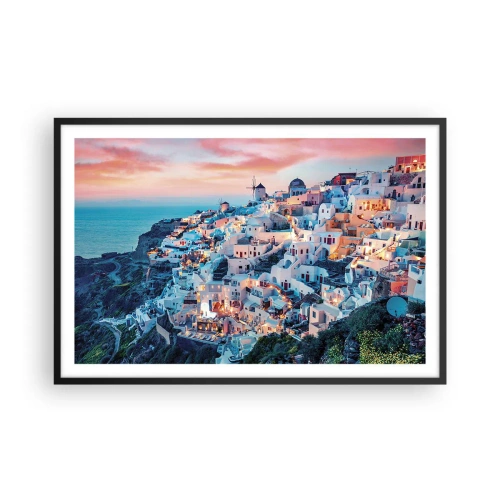 Plakat w czarnej ramie - Twoje wielkie greckie wakacje - 91x61 cm