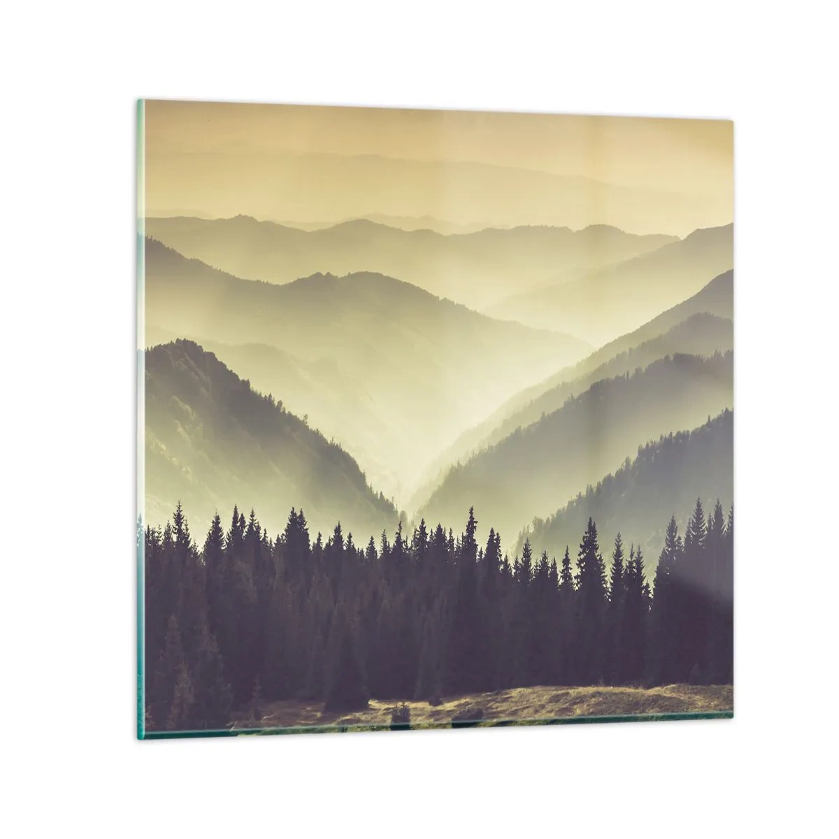 Obraz na szkle - Za siedmioma górami… - 70x70 cm