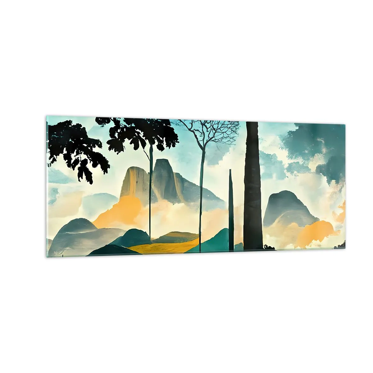 Obraz na szkle - Wciąż wyżej i wyżej - 100x40 cm