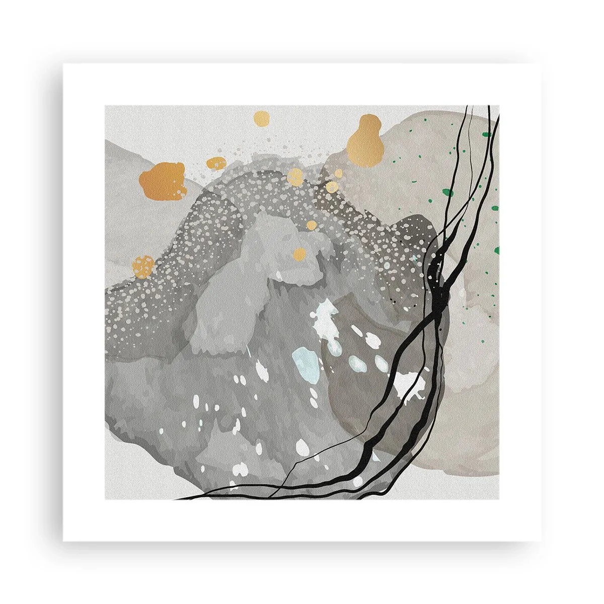 Plakat - Kompozycja organiczna - 40x40 cm