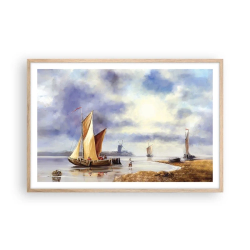 Plakat w ramie jasny dąb - Powrót żeglarzy - 91x61 cm