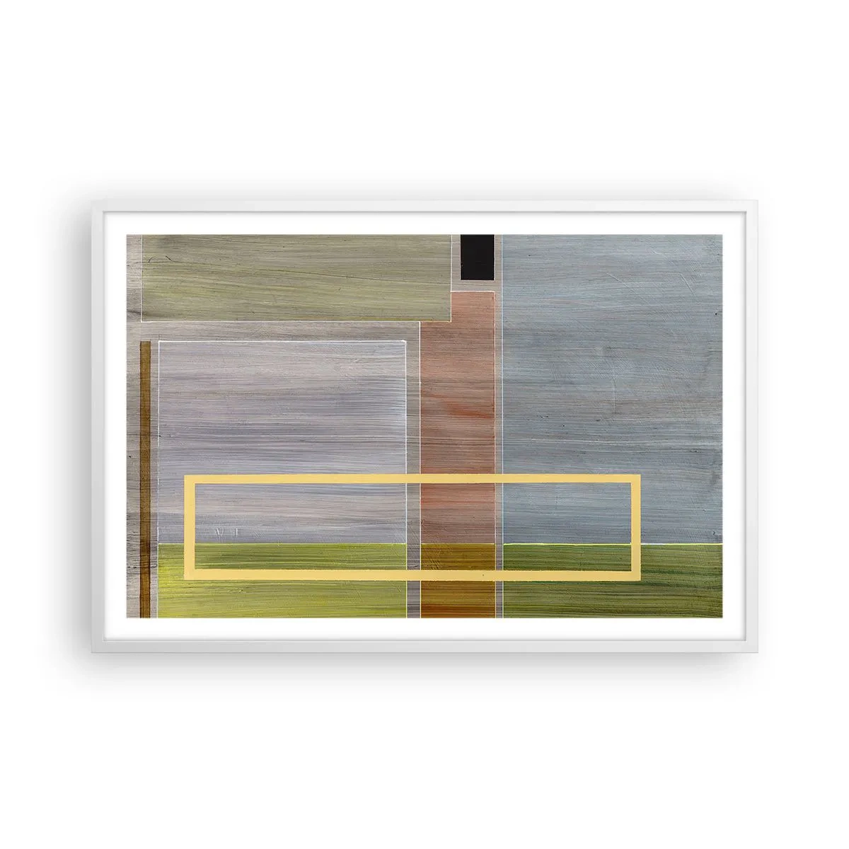 Plakat w białej ramie - Prosto i spokojnie - 91x61 cm