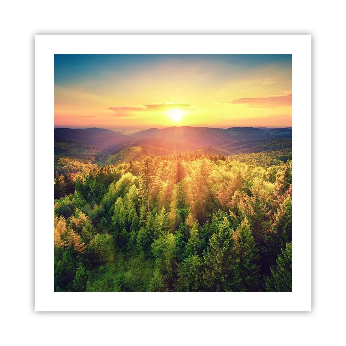 Plakat - Wierzchołki i szczyty - 50x50 cm