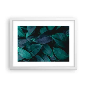 Plakat w białej ramie - Zieleń sama w sobie - 40x30 cm