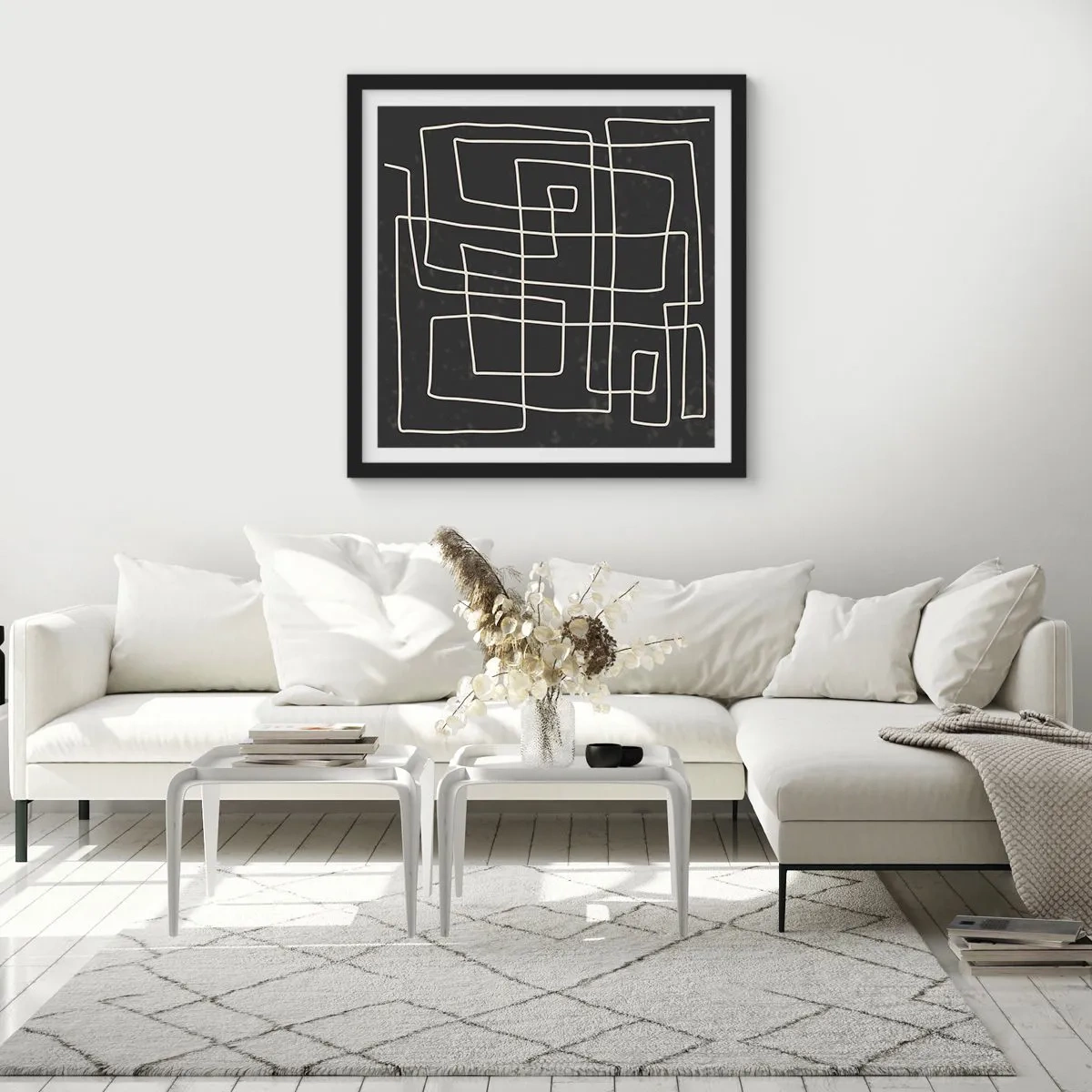 Plakat w czarnej ramie - Nie taki prosty - 50x50 cm