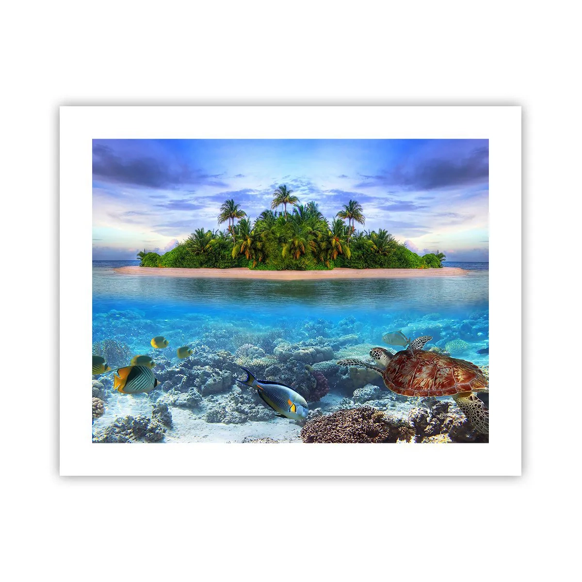 Plakat - Niebiańska wyspa zaprasza - 50x40 cm