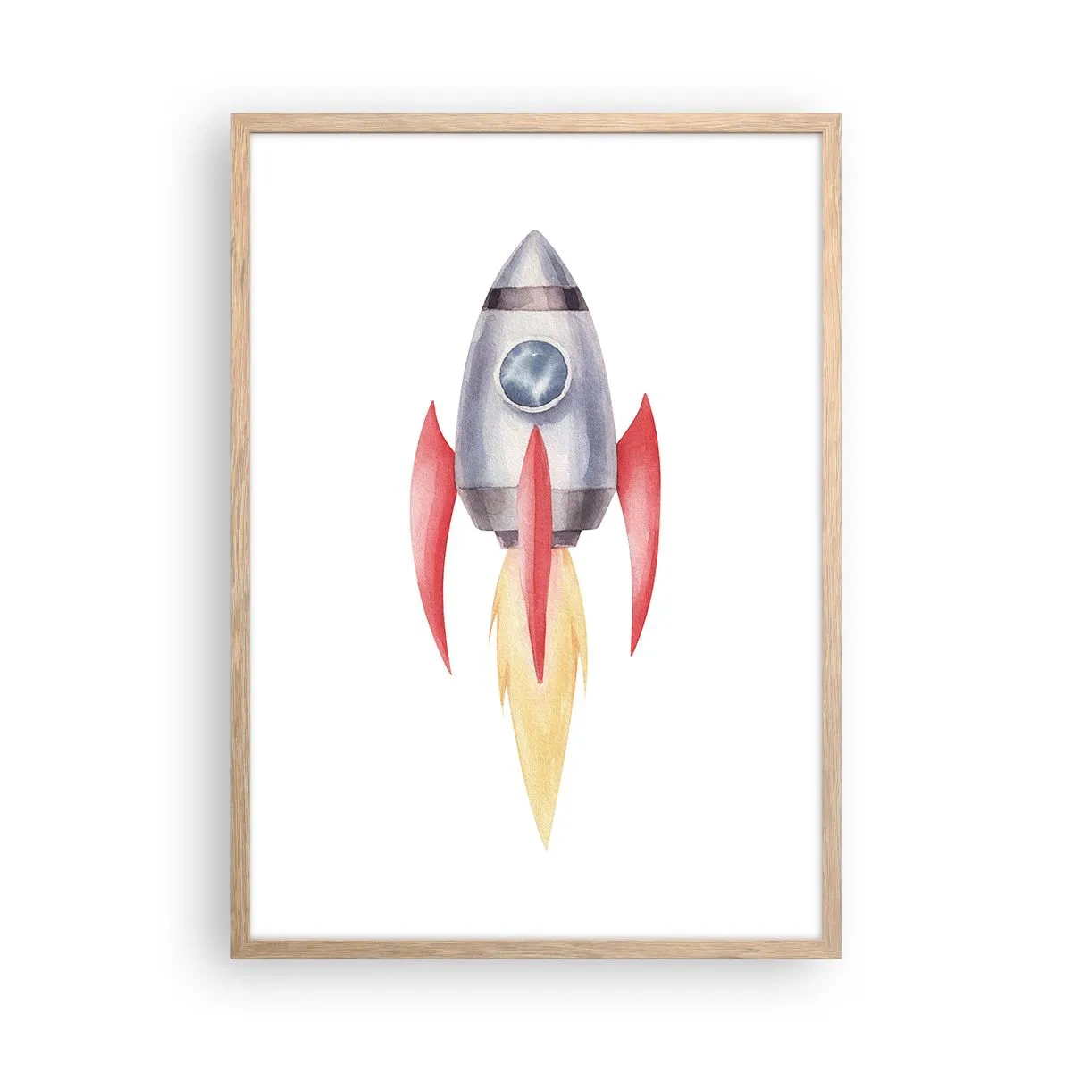 Plakat w ramie jasny dąb - Wyżej, prędzej, dalej - 50x70 cm