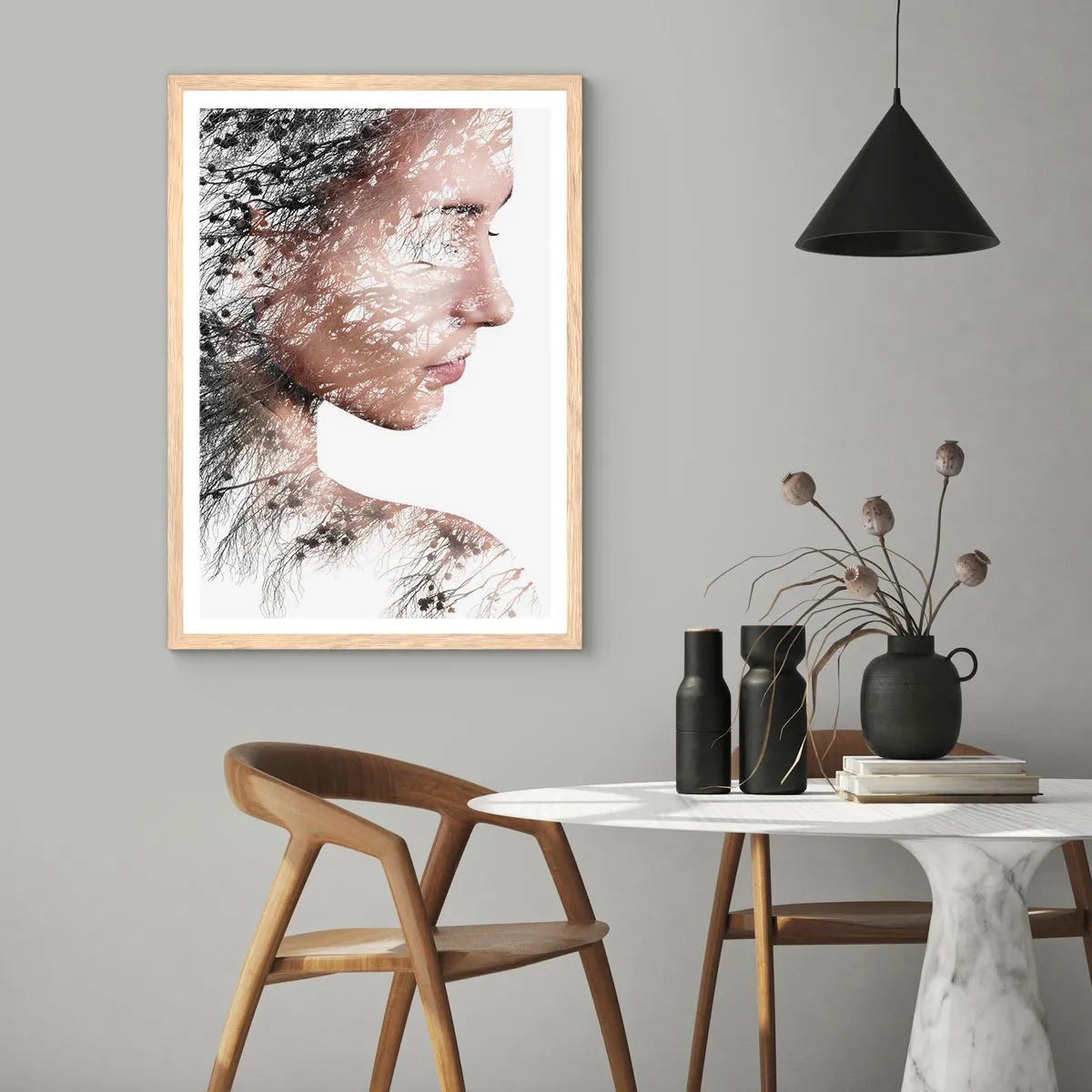 Plakat w ramie jasny dąb - Duch lasu - 50x70 cm