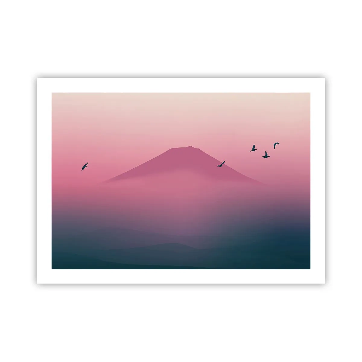 Plakat - Wędrowcy ponad chmurami - 70x50 cm