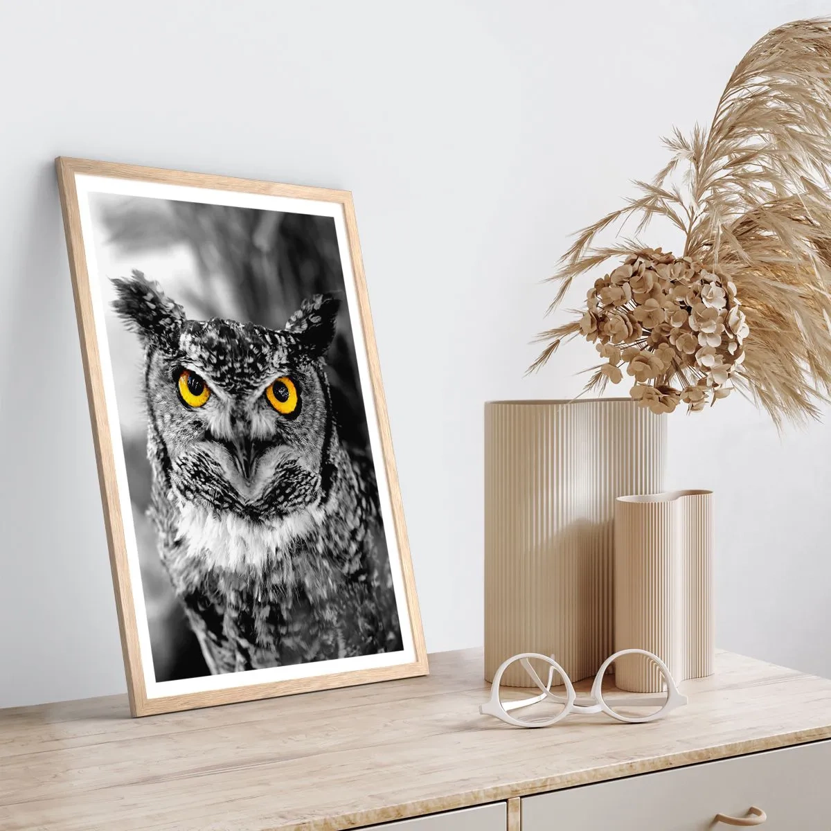 Plakat w ramie jasny dąb - Nic się nie ukryje - 30x40 cm