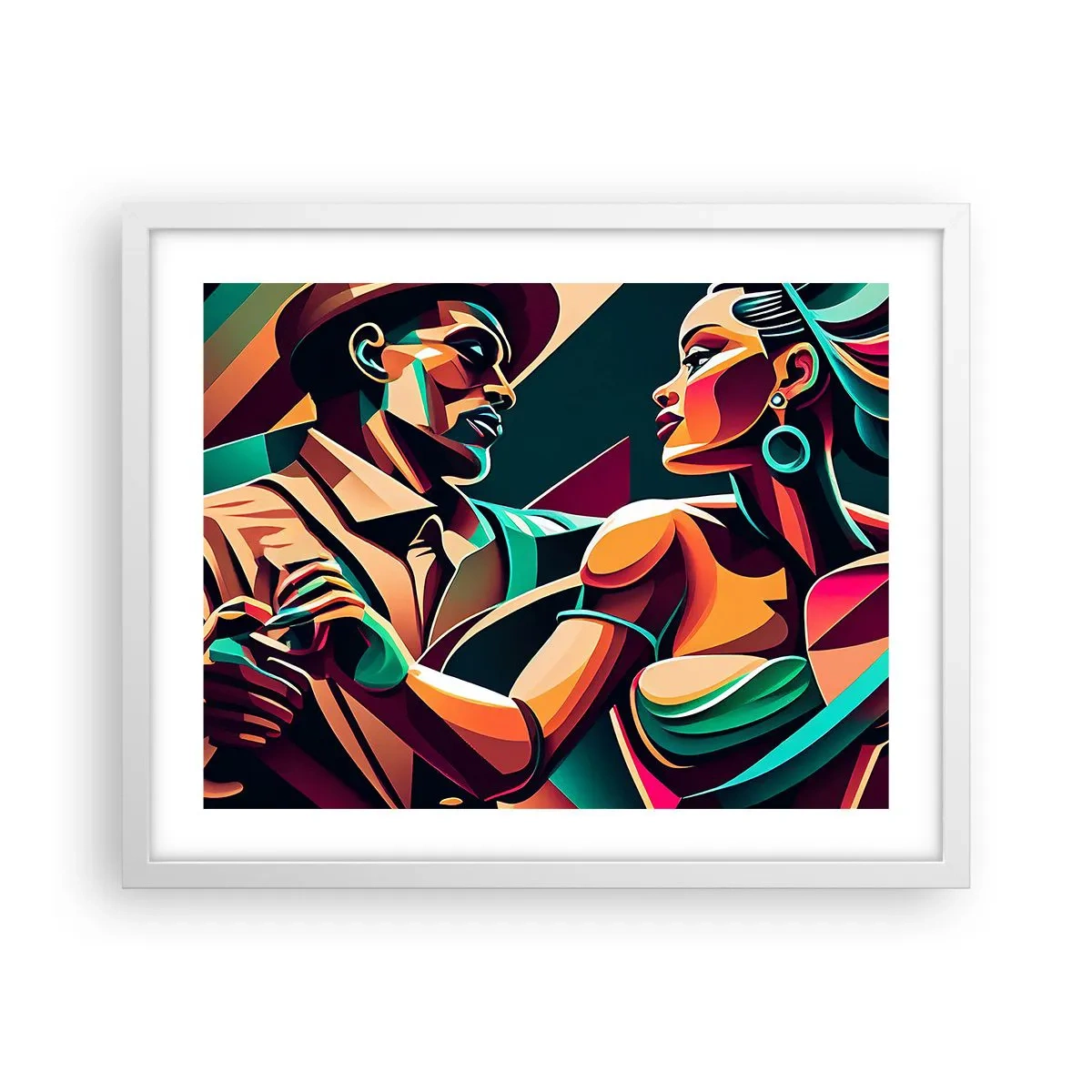 Plakat w białej ramie - W rytmie serca - 50x40 cm