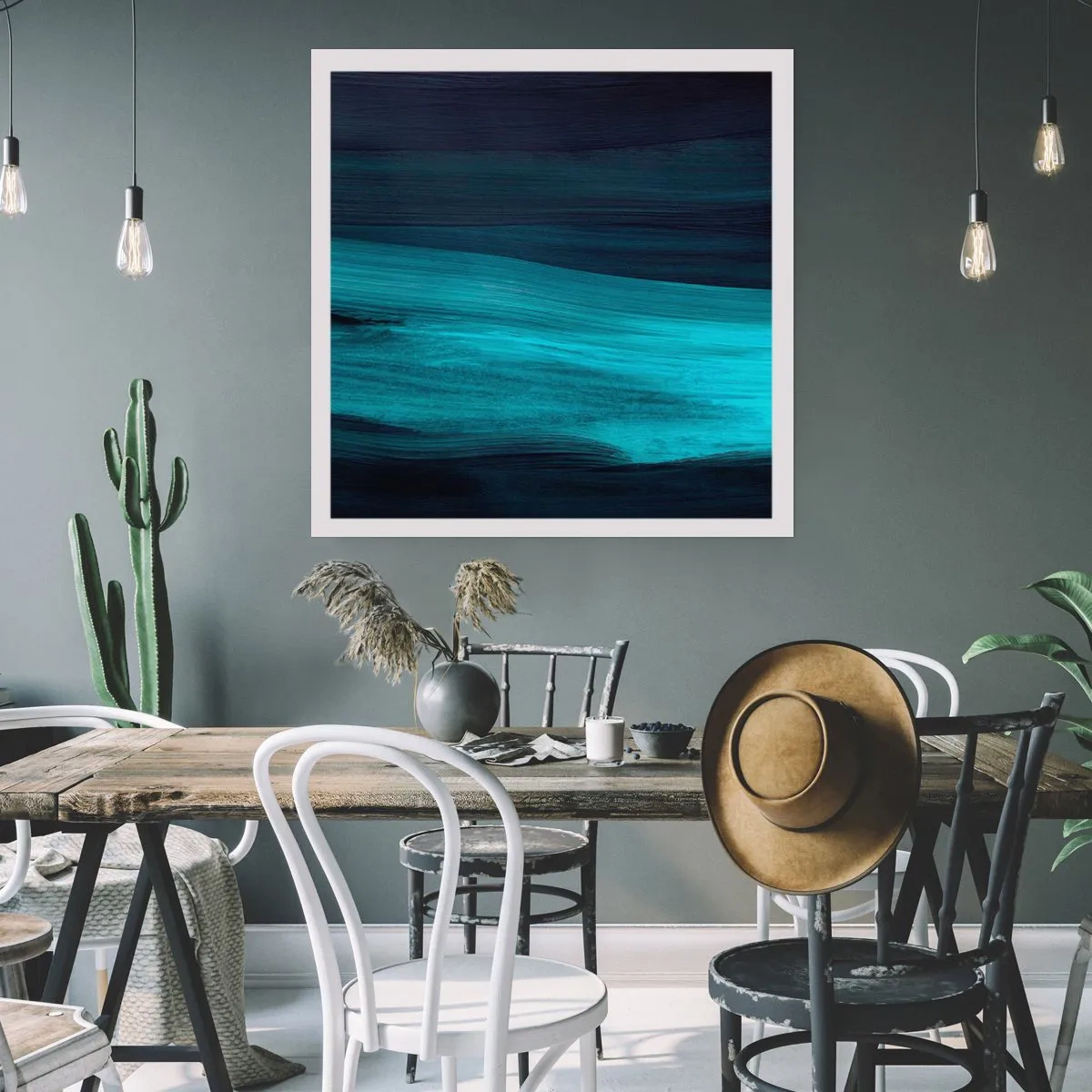 Plakat - Popłyń z nurtem - 40x40 cm