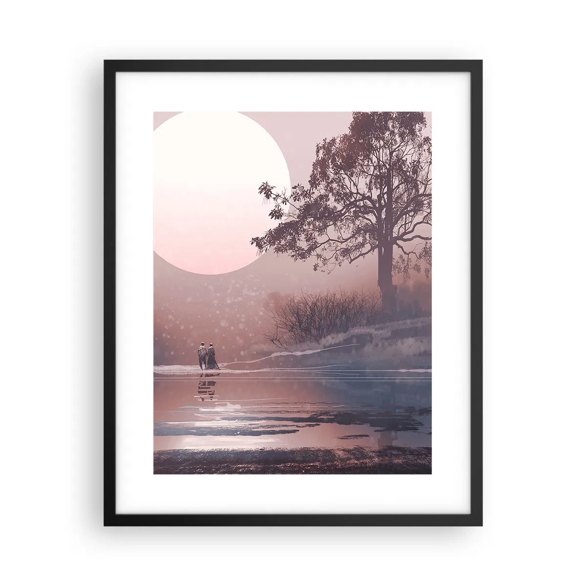 Plakat w czarnej ramie - Nocne dziwy - 40x50 cm