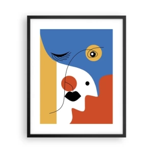 Plakat w czarnej ramie - Portret zdekonstruowany - 40x50 cm