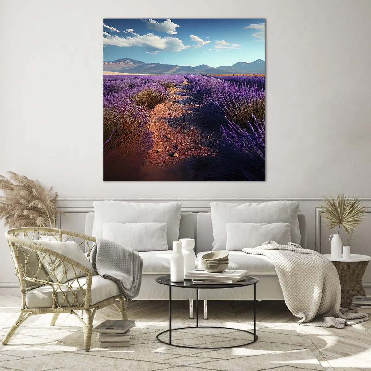 Obraz na szkle - Pachnące pola - 70x70 cm