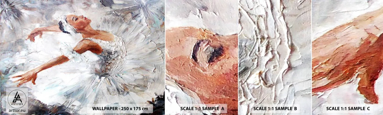 Fototapeta Próbka Standard Eco - Delikatna i lekka jak tiul - Baletnica, Taniec, Balet - 100x30 cm
