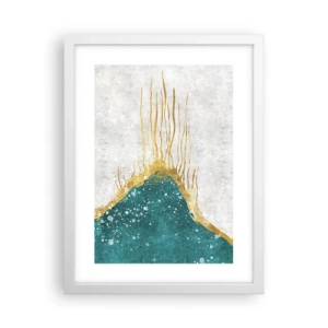 Plakat w białej ramie - Złoty przypływ - 30x40 cm