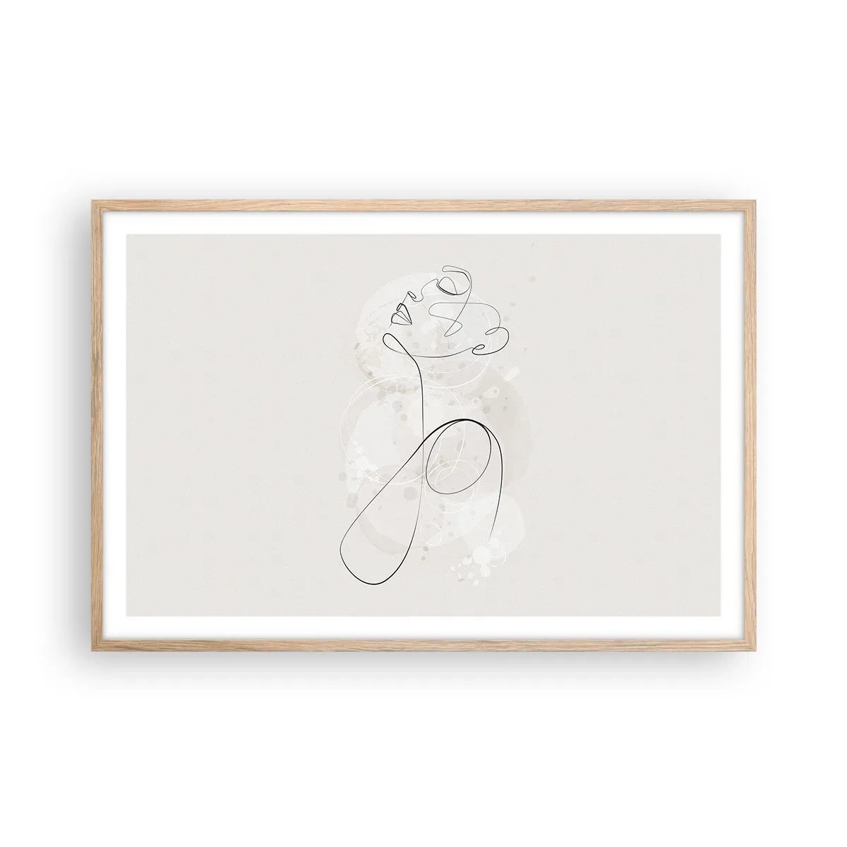 Plakat w ramie jasny dąb - Spirala piękna - 91x61 cm