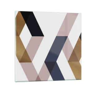 Obraz na szkle - Płaszczyzny i kąty - 40x40 cm