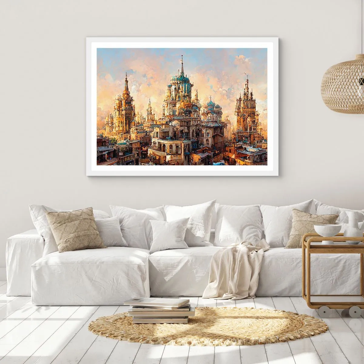 Plakat w białej ramie - Miasto miast - 91x61 cm