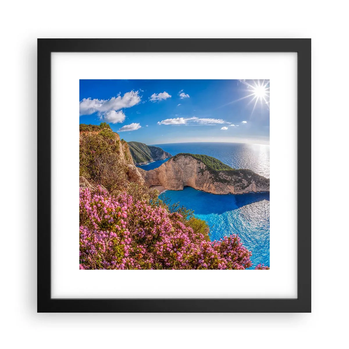 Plakat w czarnej ramie - Moje wielkie greckie wakacje - 30x30 cm